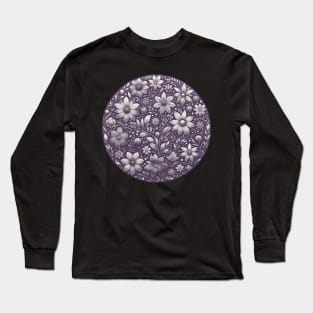 Purple Floral Long Sleeve T-Shirt